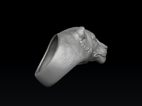 Lioness Ring 3D print model 3D प्रिंट मॉडल