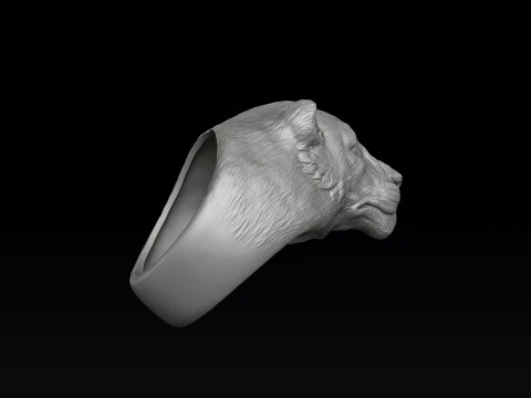 Lioness Ring 3D print model 3D Print Model