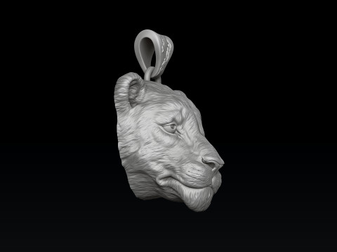 Lioness Pendant 3D print model Model do druku 3D