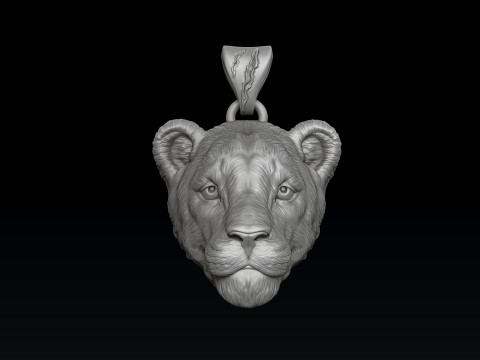 Lioness Pendant 3D print model Model do druku 3D