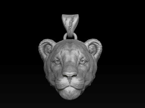 Lioness Pendant 3D print model Model do druku 3D