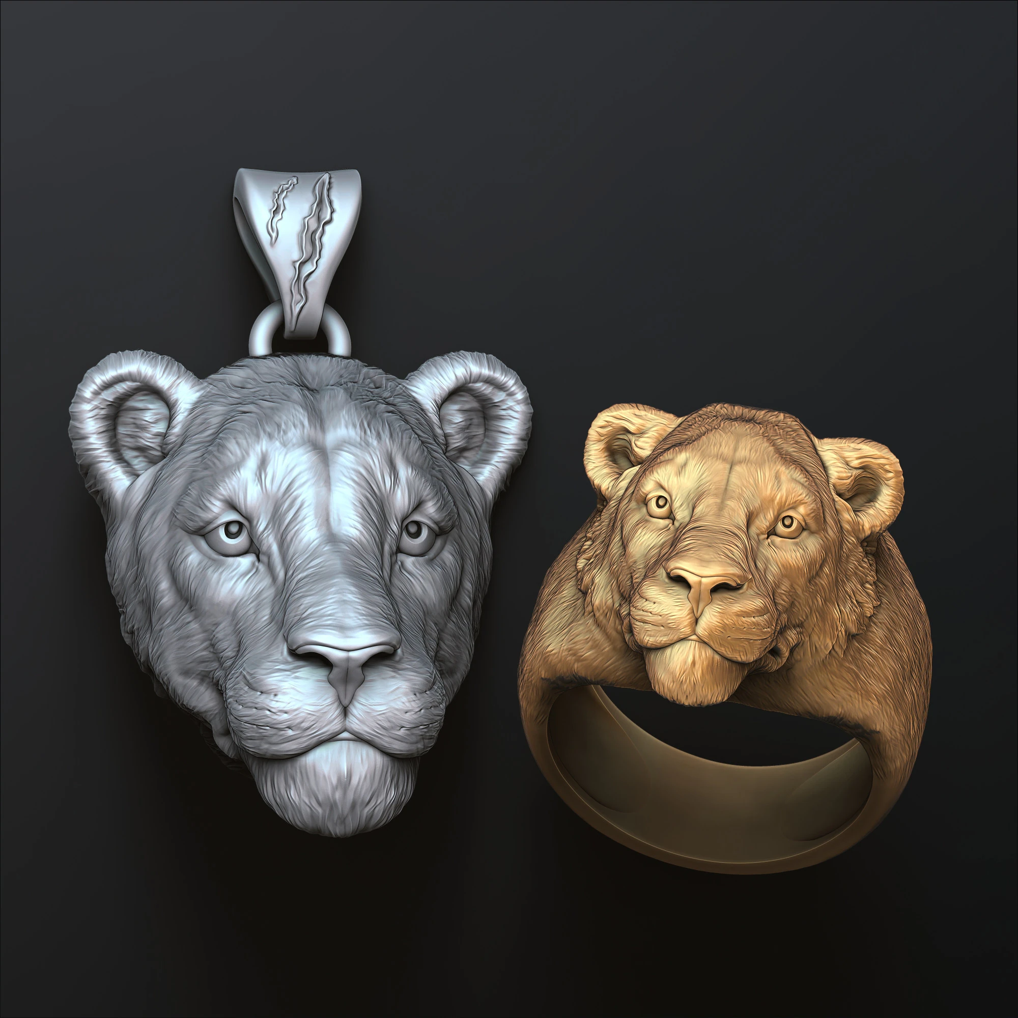 Колекція кільця левиці. 3D друкована модель 3D Принт Модель .c4d .max .obj .3ds .fbx .stl .blend 