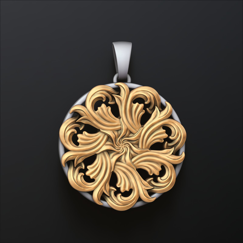 Pendant With Ornamental Details 3D print model Modelo de Impressão 3D .c4d .max .obj .3ds .fbx .stl .blend