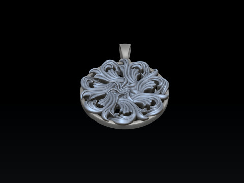Pendant With Ornamental Details 3D print model Modelo de Impressão 3D