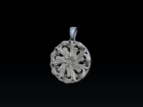 Pendant With Ornamental Details 3D print model Modelo de Impressão 3D