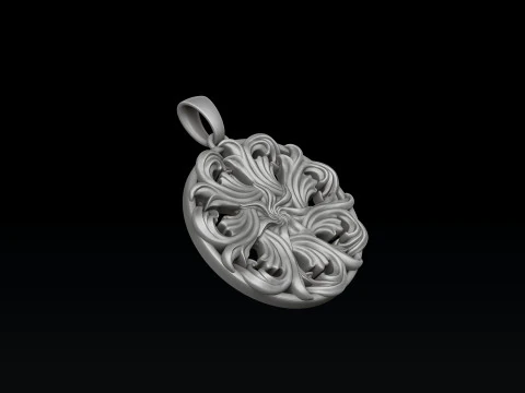 S&uuml;s Detaylı Kolye Ucu 3D baskı modeli 3D Baskı Modeli