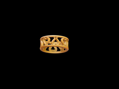 Free Ornament Ring 3D print model 3Dプリントモデル