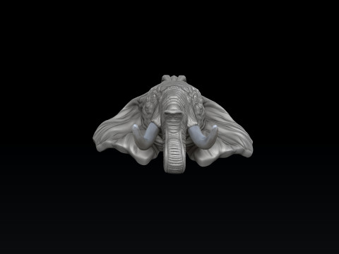 Elephant Head Pendant 3D print model 3D Baskı Modeli