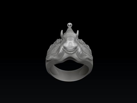 Elephant Head Pendant Ring Jewelry Collection 3D print models 3D Print Model