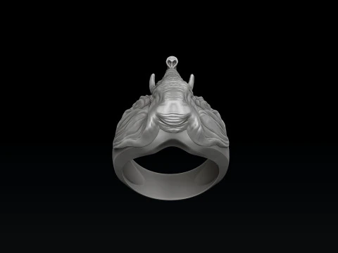 Elephant Head Pendant Ring Jewelry Collection 3D print models 3D Print Model