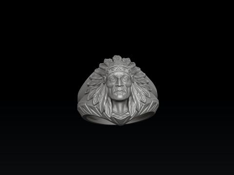 Native Indian Ring v2 3D print model 3D प्रिंट मॉडल