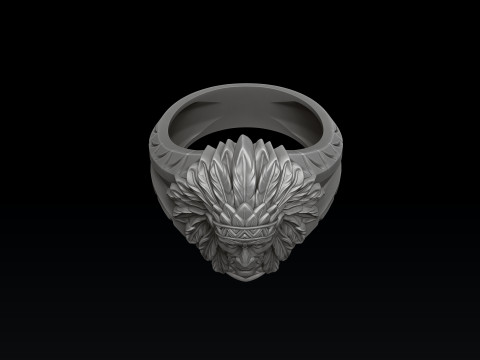 Native Indian Ring v2 3D print model 3D प्रिंट मॉडल