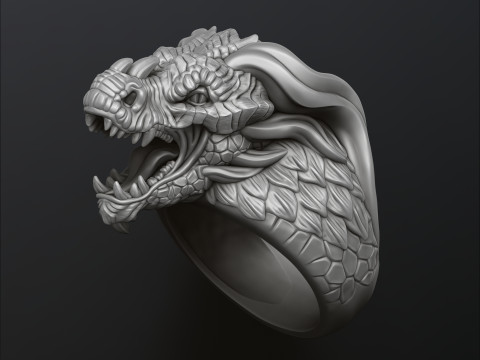 Dragon Ring 3D print model Modello di stampa 3D