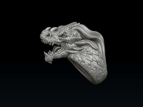 Dragon Ring 3D print model 3D Принт Модель