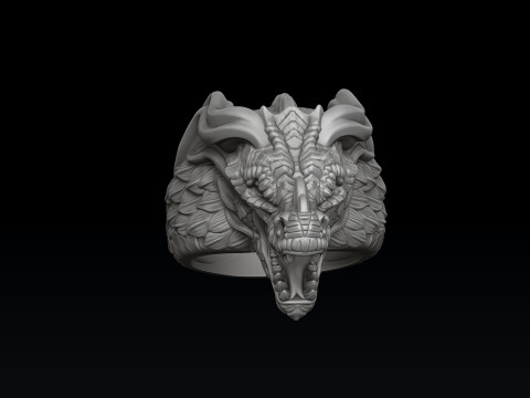 Dragon Ring 3D print model 3D Принт Модель