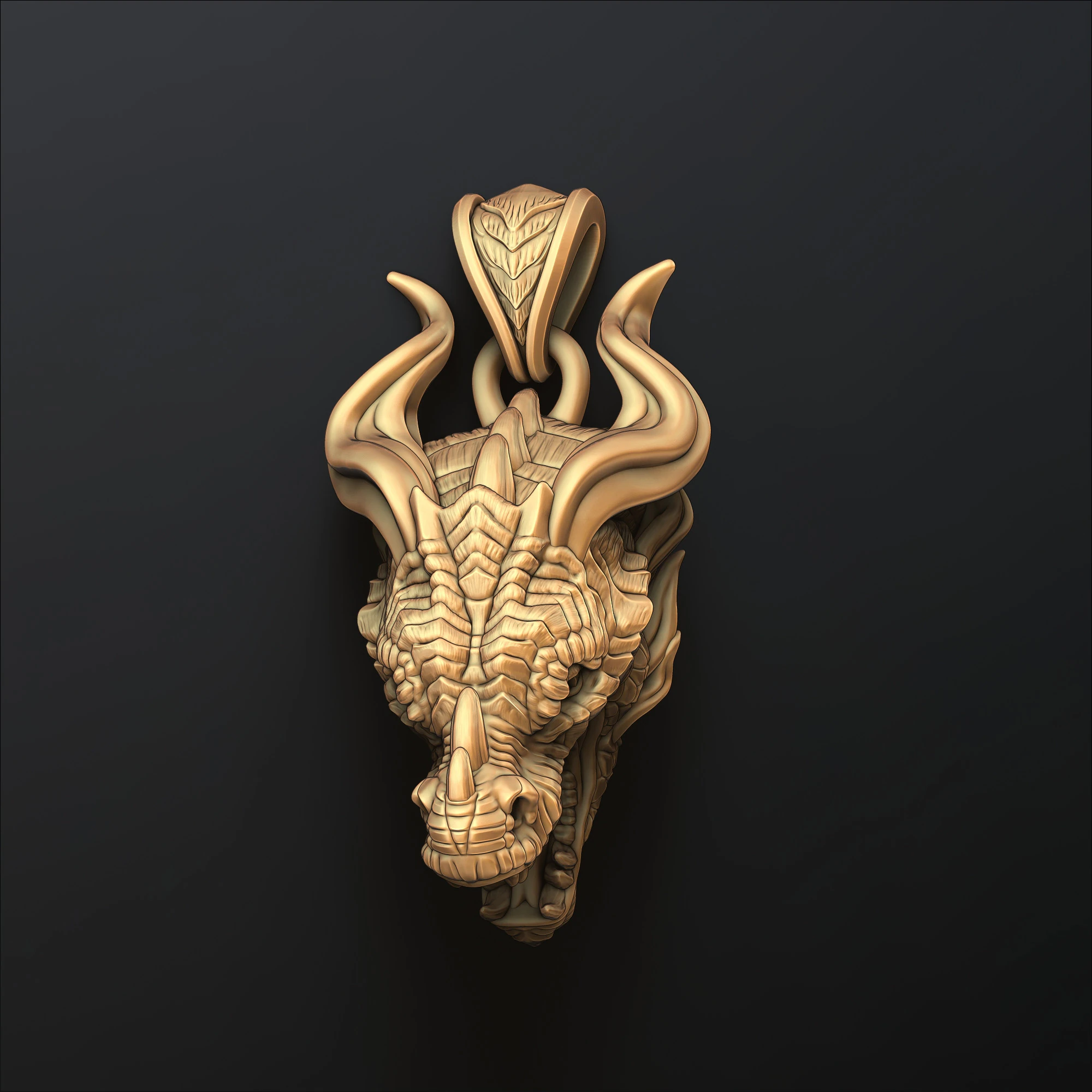Dragon Pendant 3D print model 3D Print Model .c4d .max .obj .3ds .fbx .stl .blend 