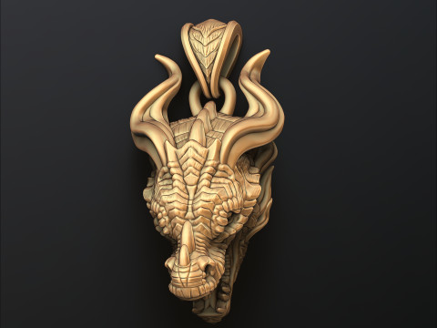 Dragon Pendant 3D print model Model Cetak 3D