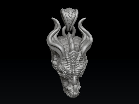 Dragon Pendant 3D print model Model Cetak 3D