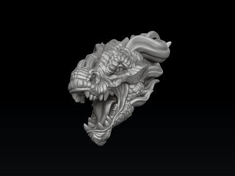 Dragon Pendant 3D print model Model Cetak 3D