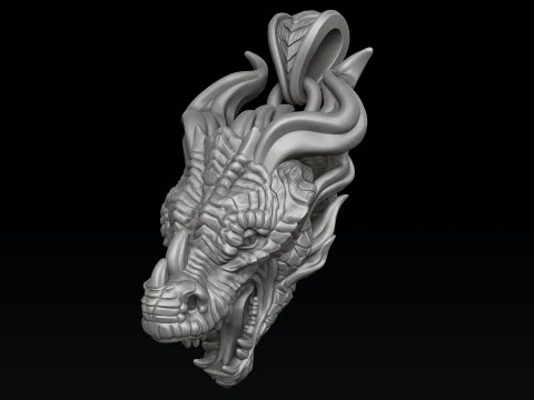 Dragon Pendant 3D print model 3D Print Model
