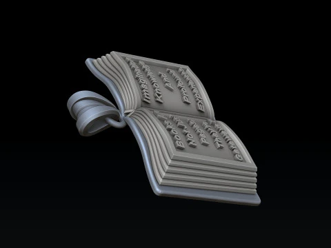 Modelo de impress&atilde;o 3D de pingente de livro Modelo de Impressão 3D