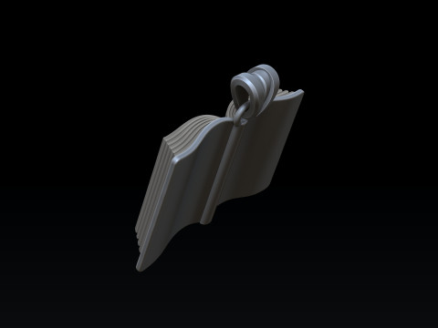 Book Pendant 3D print model 3D Print Model