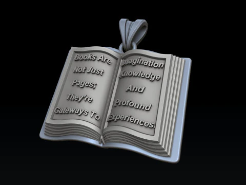 Modello di stampa 3D della collezione Book Ciondolo Anello Modello di stampa 3D