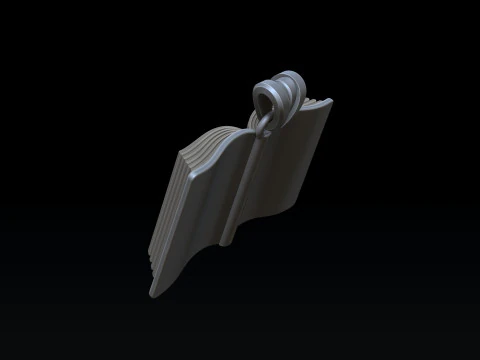 Modello di stampa 3D della collezione Book Ciondolo Anello Modello di stampa 3D