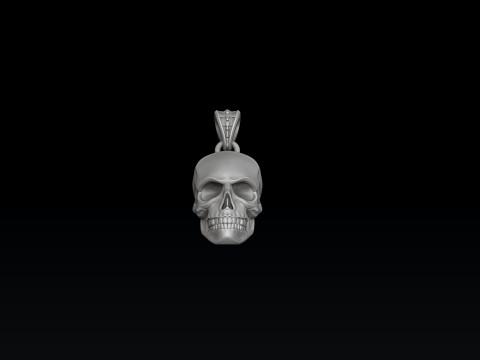 Skull Chain Pendant v2 Set 3D print models 3D Baskı Modeli