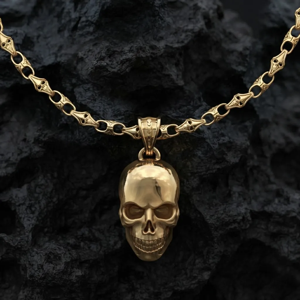 Totenkopf-Kettenanh&auml;nger v2 Set 3D-Druckmodelle 3D Druckmodell .c4d .max .obj .3ds .fbx .stl .blend 