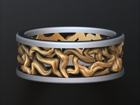 Tree Branches Ring 3D print model Model Cetak 3D