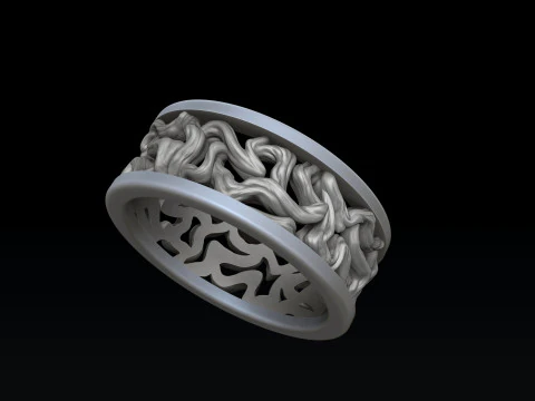 Tree Branches Ring 3D print model 3D Print Model