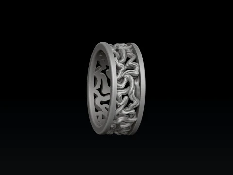 Tree Branches Ring 3D print model 3D Print Model