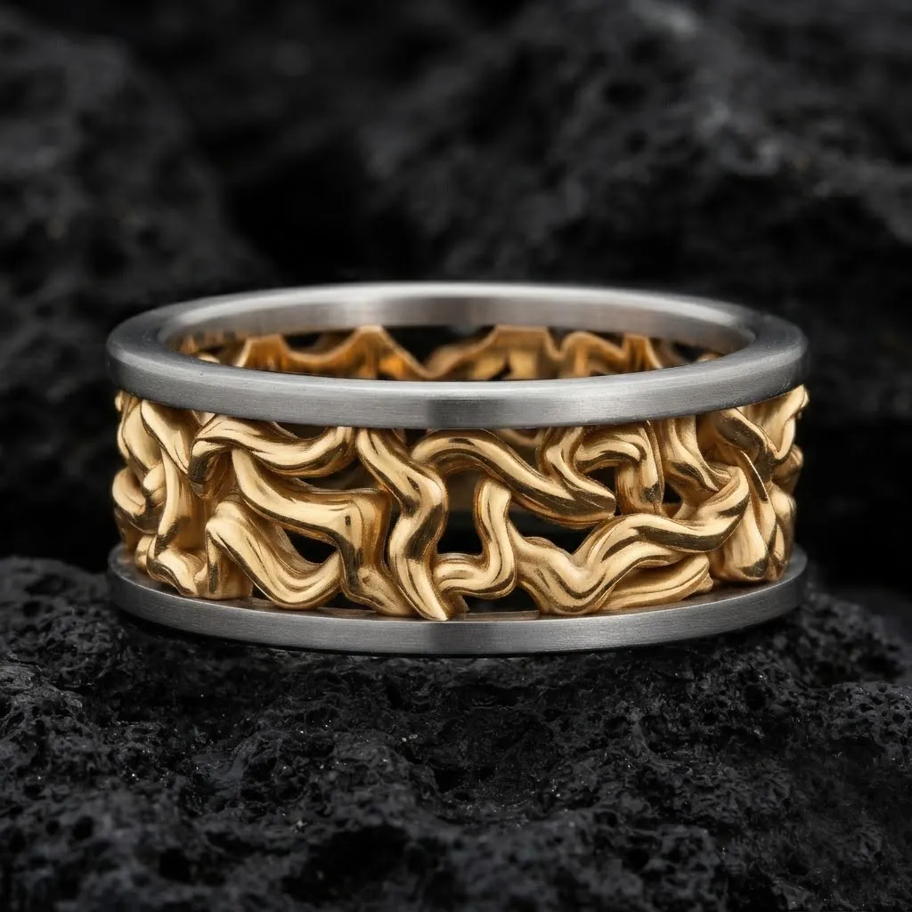Baumzweige Ring 3D-Druckmodell 3D Druckmodell .c4d .max .obj .3ds .fbx .stl .blend