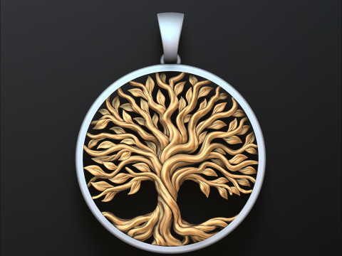 Tree Branches Pendant 3D print model Model Cetak 3D
