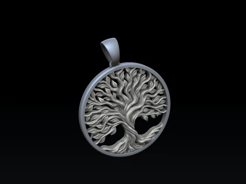 Tree Branches Pendant 3D print model 3D Print Model