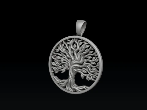 Tree Branches Pendant 3D print model 3D Print Model