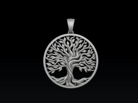 Tree Branches Pendant 3D print model 3D Print Model