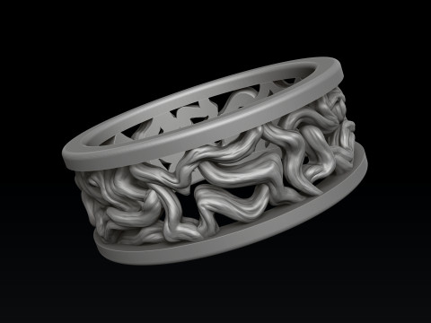 Tree Branches Pendant Ring Collection 3D print model 3D 프린트 모델
