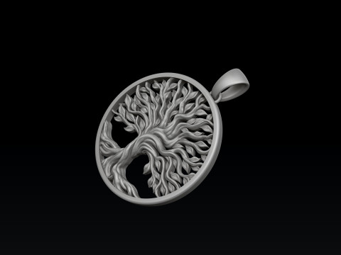 Tree Branches Pendant Ring Collection 3D print model 3D 프린트 모델