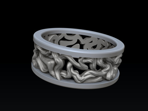 Tree Branches Pendant Ring Collection 3D print model 3D 프린트 모델