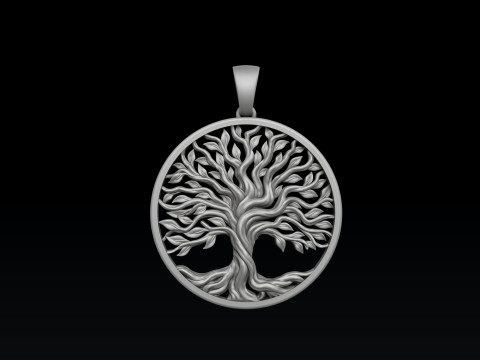 Tree Branches Pendant Ring Collection 3D print model 3D 프린트 모델