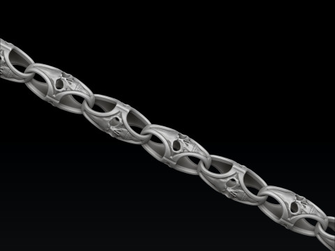 Skull Chain Pendant Ring v2 Collection 3D print models Model Cetak 3D