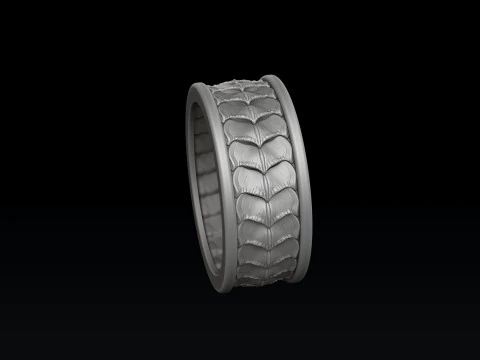 Dragon Scale Skin Ring 3D print model 3D Print Model