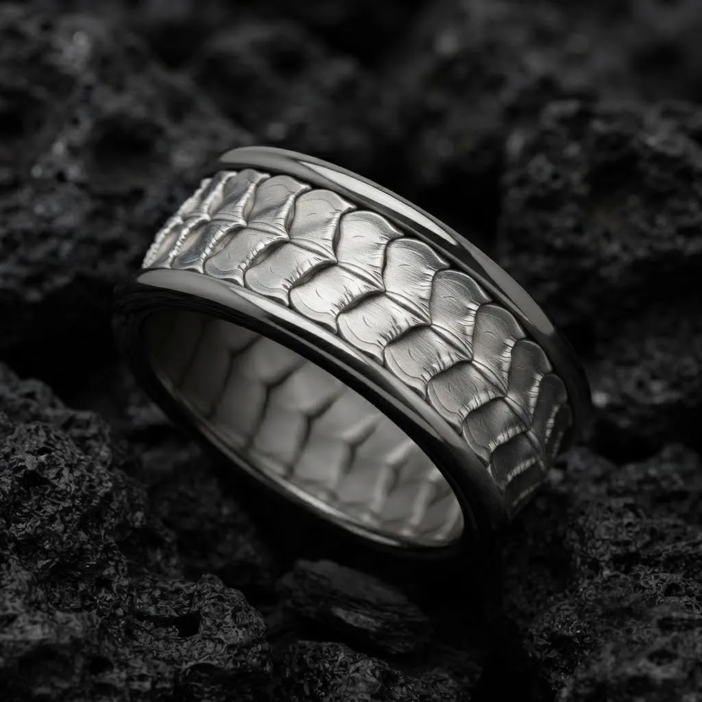 Dragon Scale Skin Ring 3D print model 3D Print Model .c4d .max .obj .3ds .fbx .stl .blend 