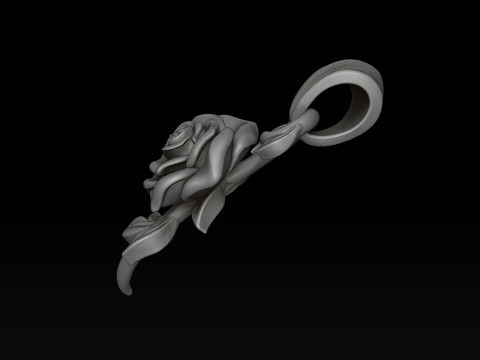 Rose Pendant v2 3D print model 3D Print Model