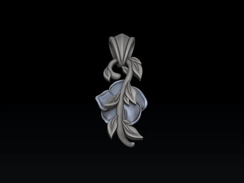 Rose Pendant v2 3D print model 3D Print Model