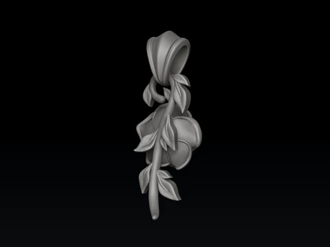 Rose Pendant v2 3D print model 3D Print Model