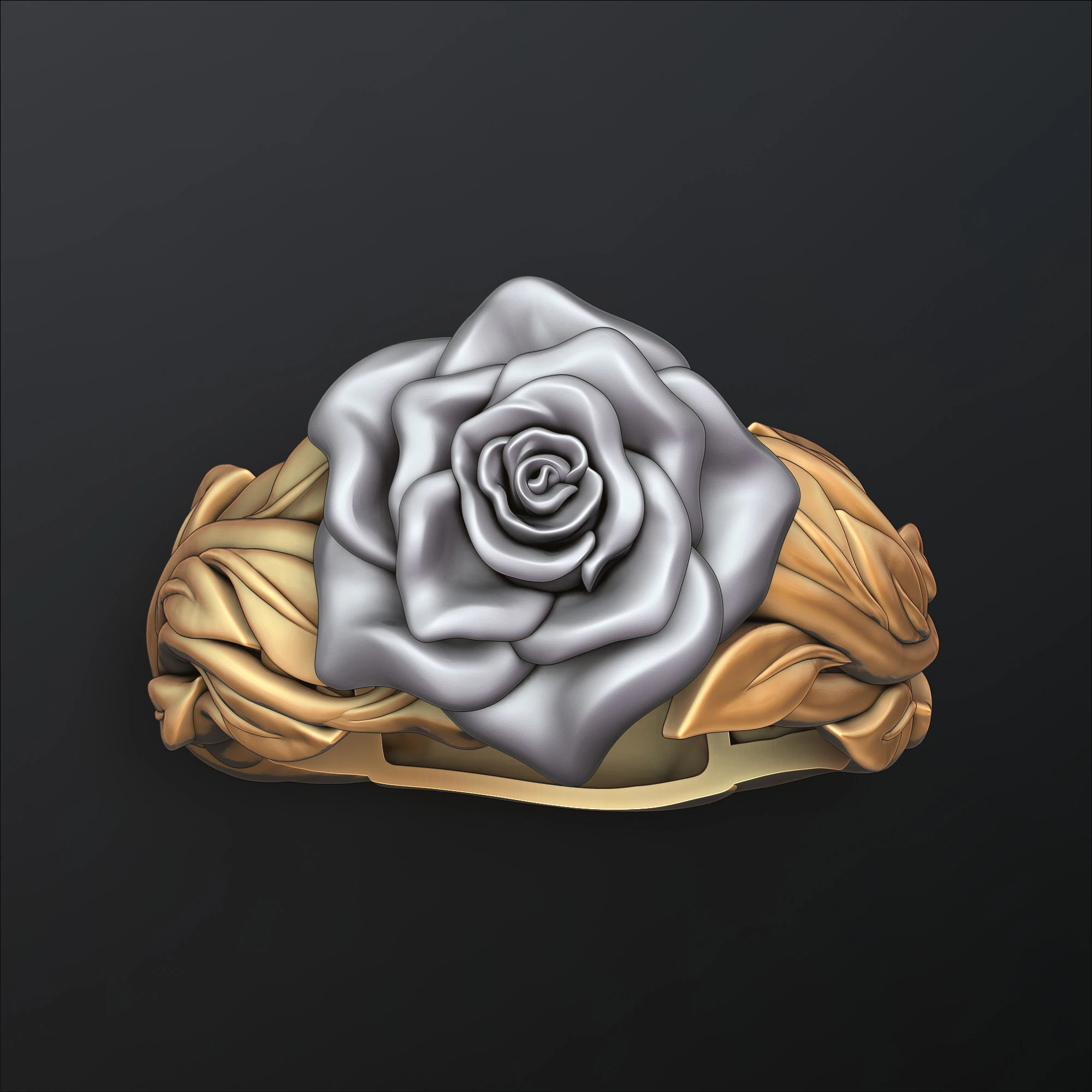Modello di stampa 3D Rose Ring v2 Modello di stampa 3D .c4d .max .obj .3ds .fbx .stl .blend 