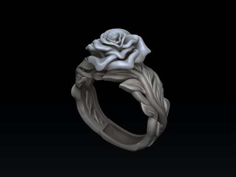 Rose Ring v2 3D print model 3D Baskı Modeli